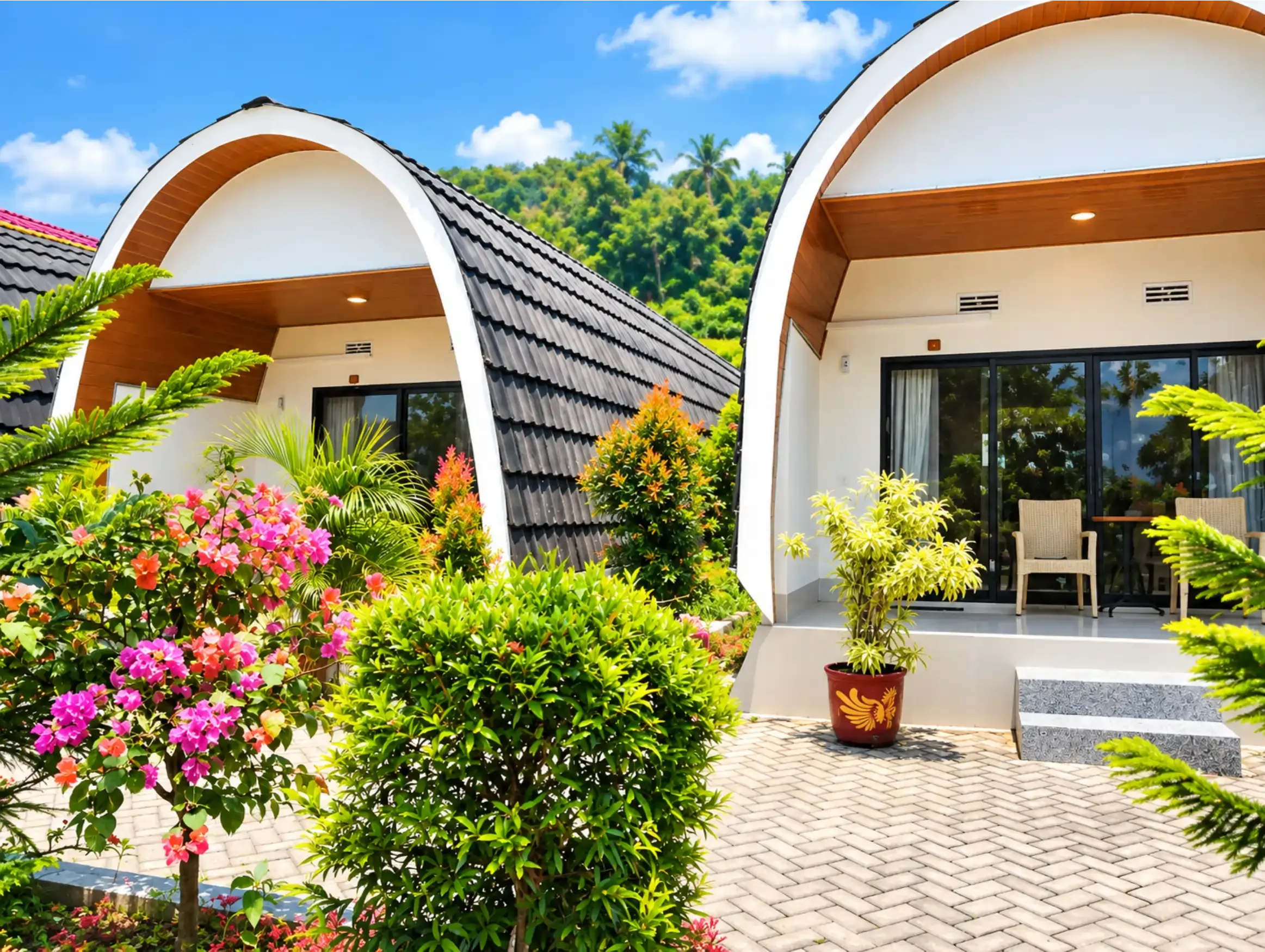Unit Cottage Keluarga di Kawasan Pantai Tugu